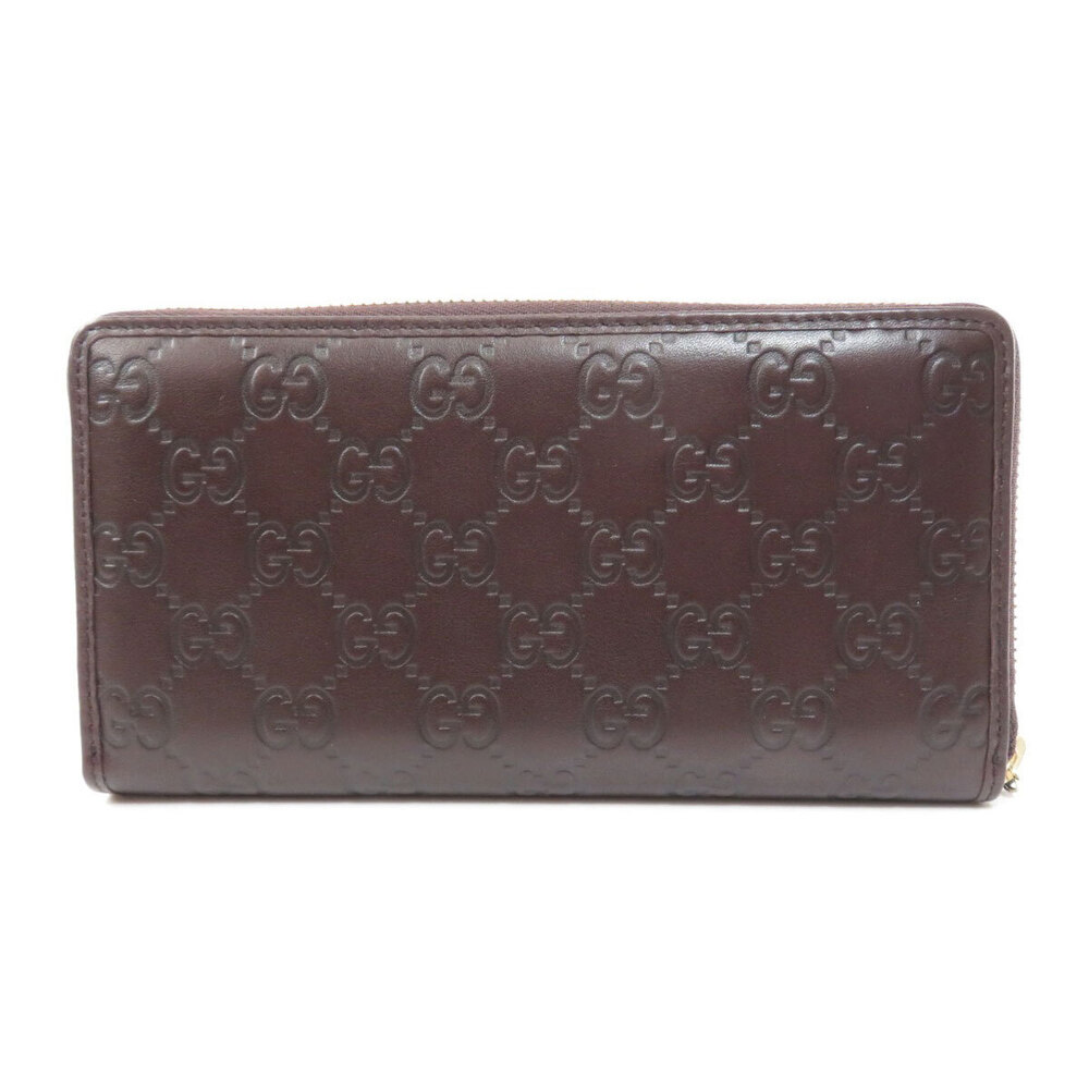 Gucci Long Shima ssima Leather GG Wallet Black